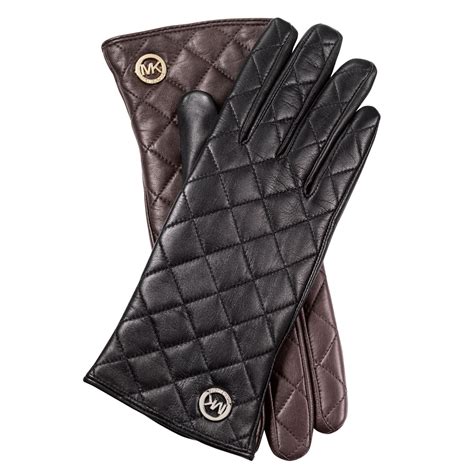 michael kors leather gloves women|mk gloves.